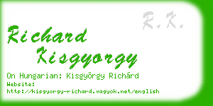 richard kisgyorgy business card